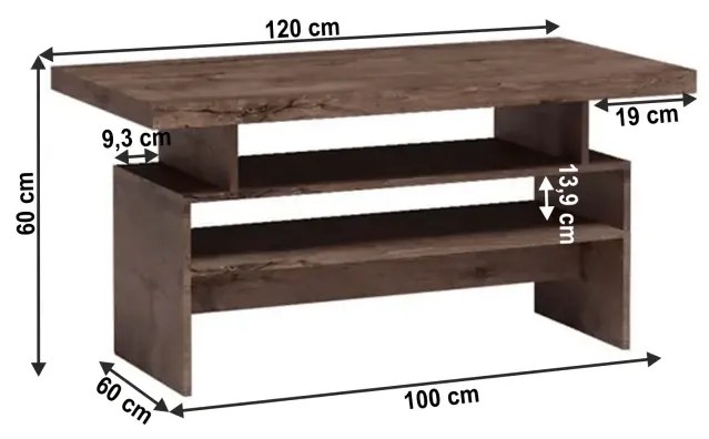 Konferenčný stolík, jaseň tmavý, INFINITY I-13