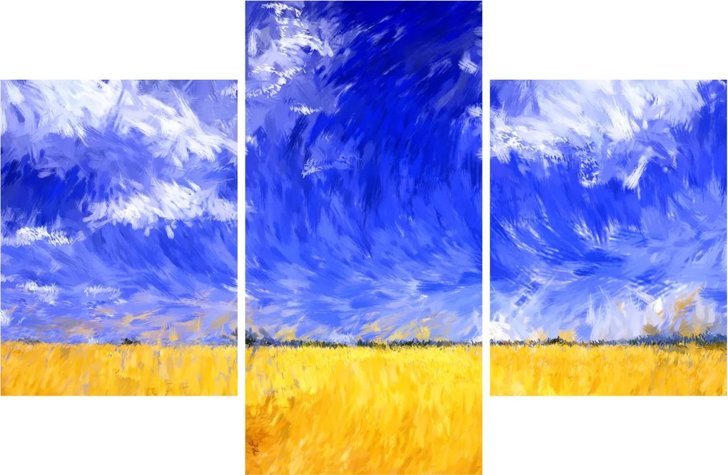 Obraz - Olejomaľba, Zlaté pole (90x60 cm)