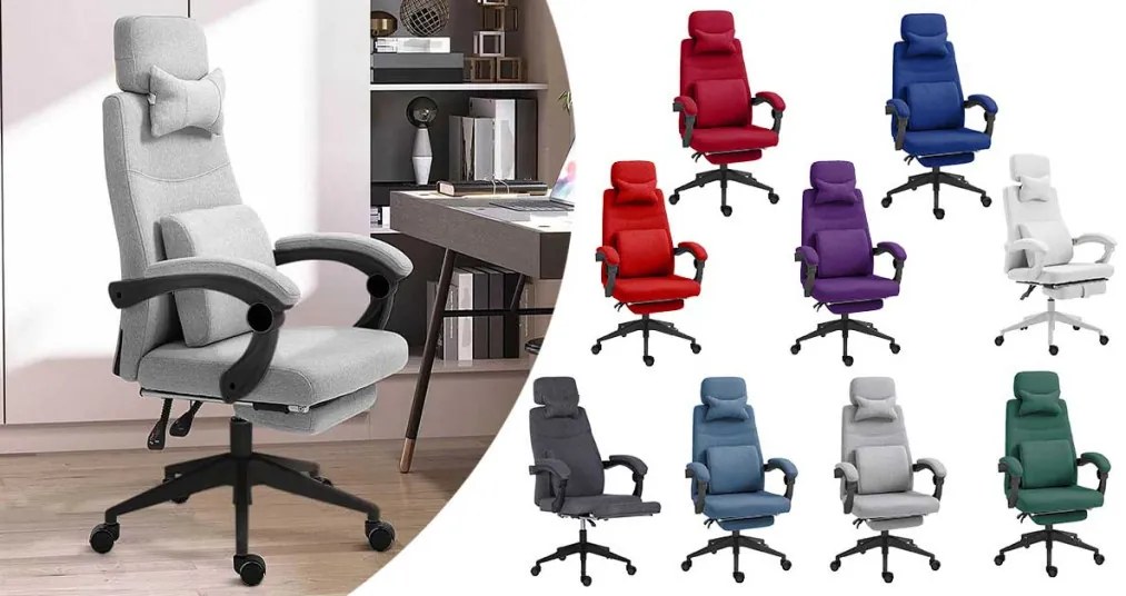 Kancelárska otočná stolička s opierkou hlavy - rôzne farby, svetlosivá