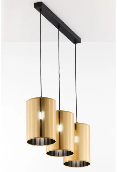 Jupiter 2092 - Luster na lanku CORTINA 3xE27/15W/230V zlatá/čierna