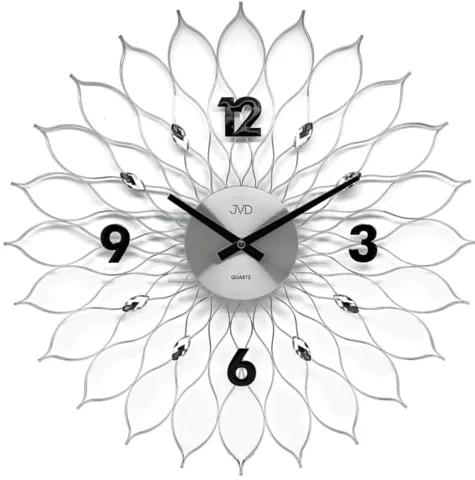 Nástenné dekoračné hodiny JVD HT115.1, 49cm strieborná