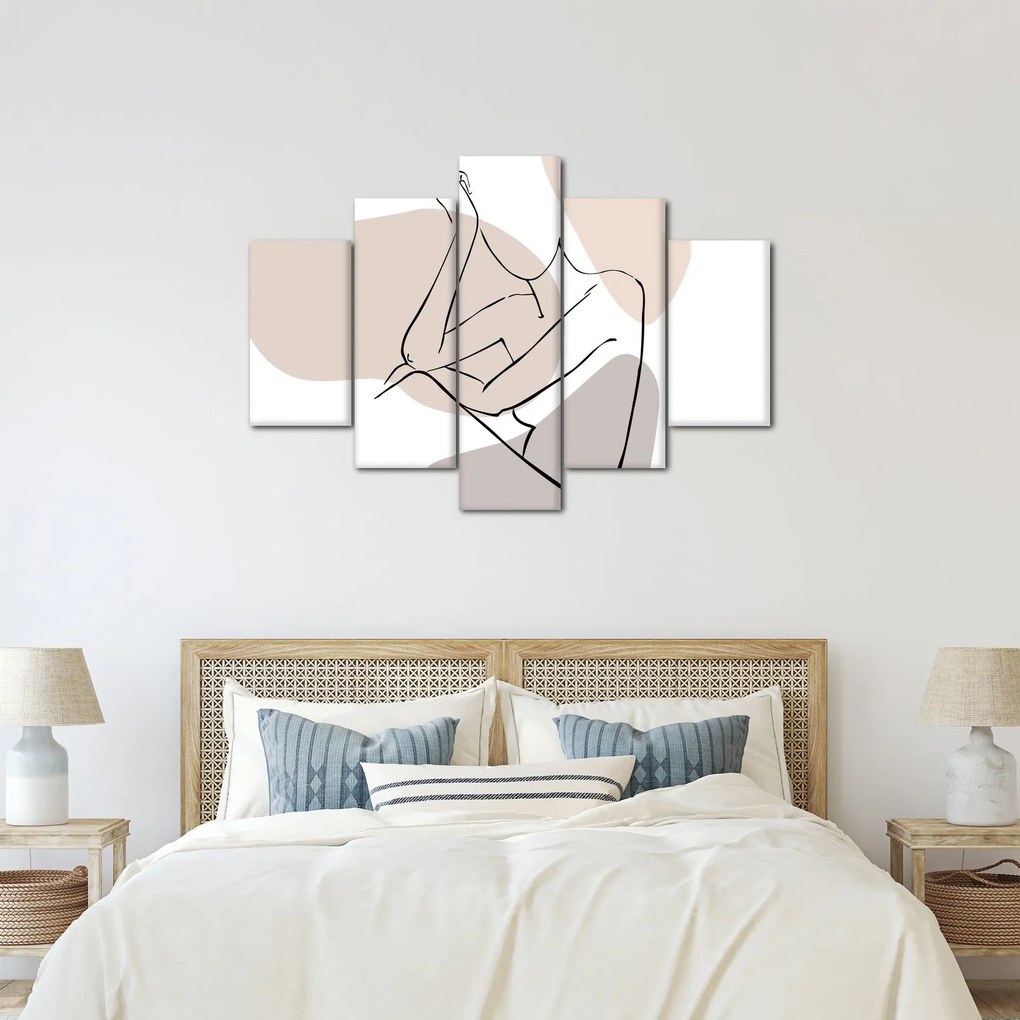 Obraz - Woman body line art N⁰1 (150x105 cm)