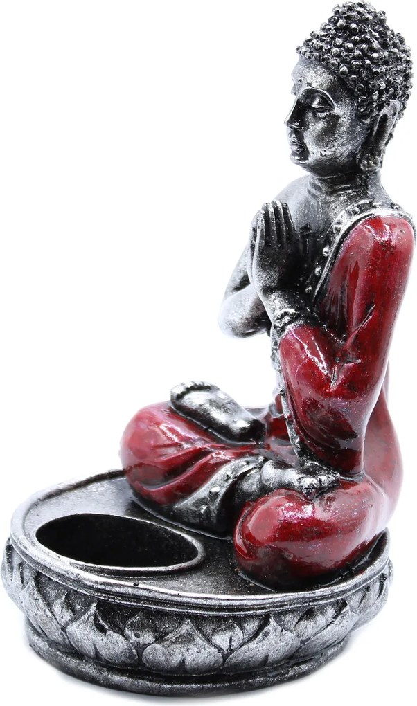 Buddha Svietnik - Červený - Stredný