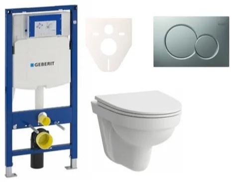 Cenově zvýhodněný závěsný WC set Geberit do lehkých stěn / předstěnová + WC Laufen Laufen Pro Nordic SIKOGES3H3, 1 ks