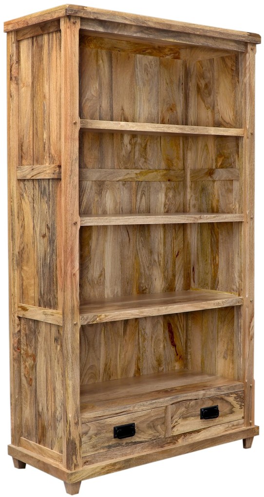 furniture-nabytek.cz - Knižnica drevená z masívu mango 100x45x180