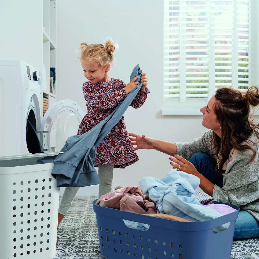 Rotho Kôš na špinavú bielizeň na zber špinavého oblečenia, JONA, 55 l, biely