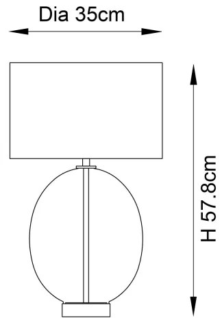 Endon 99292 - Stmievateľná stolová lampa KELDA 1xE27/10W/230V krémová/zlatá
