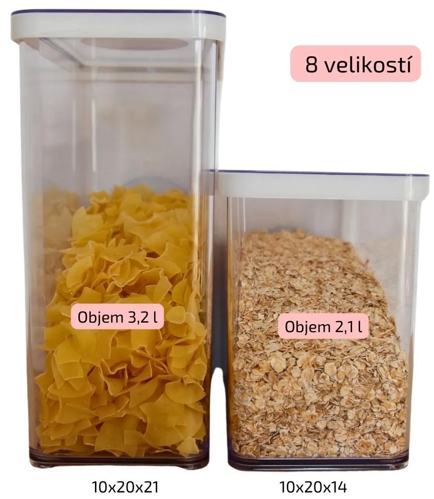 Dóza na potraviny 0,5l Rotho Loft - MINI, bílá