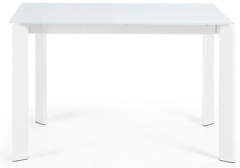 Rozkladací jedálenský stôl s prídavnou doskou so sklenenou doskou 80x120 cm Axis – Kave Home
