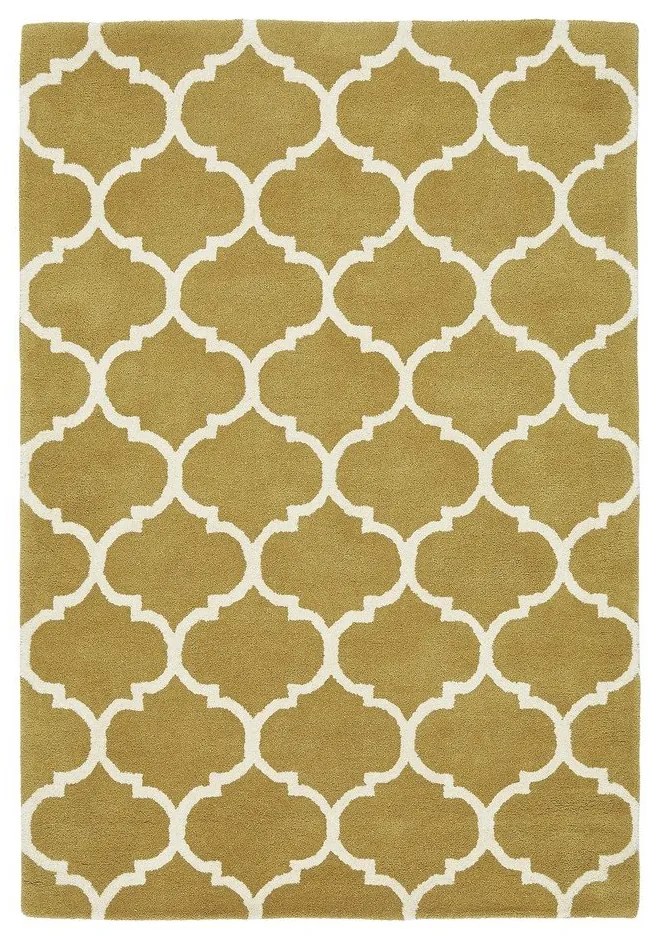 Okrovožltý ručne tkaný vlnený koberec 160x230 cm Albany – Asiatic Carpets