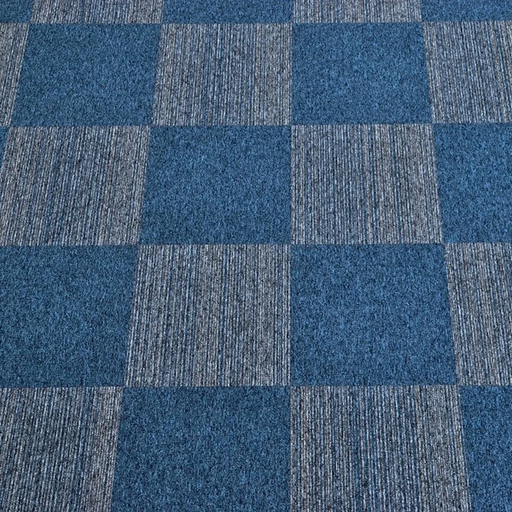 Kobercový štvorec Coral Lines 60360-50 modro-šedý 50 x 50 cm, chodba / predsieň, Tapibel