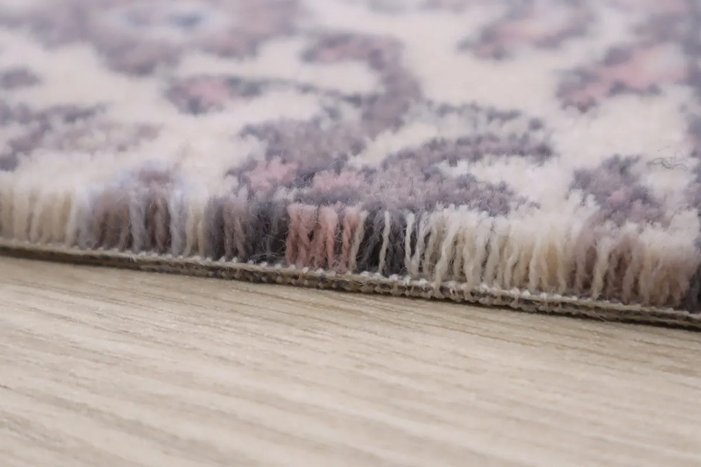 Agnella, Orientálny behúň na mieru Isfahan Forenza alabaster, šíre 80 cm, ružová, chodba / predsieň