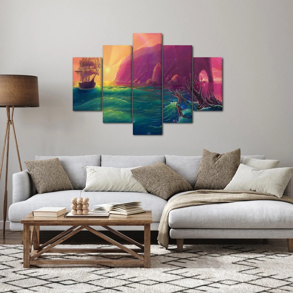 Obraz - Olejomaľba, Plavba do fantastickej ríše (150x105 cm)