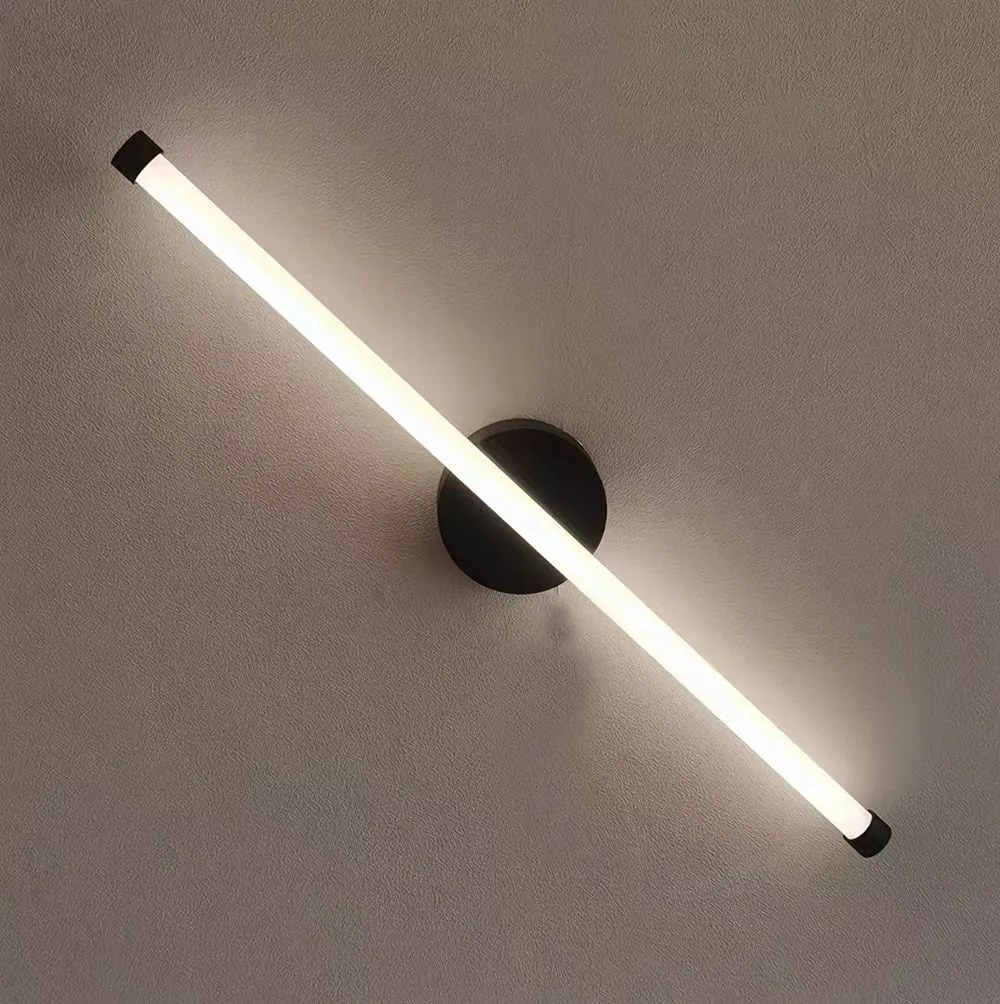 Toolight Toolight, LED nástenné svietidlo 60cm, 12W, 3000K, LHJ069-W, čierna matná, OSW-60037