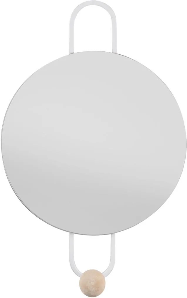 PRESENT TIME Zrkadlo Bright matne biela zrcadlo ∅ 20 cm, 20 × 6 × 30 cm