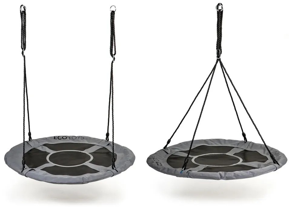 Záhradná hojdačka bocianie hniezdo 100 cm ECOTOYS sivá