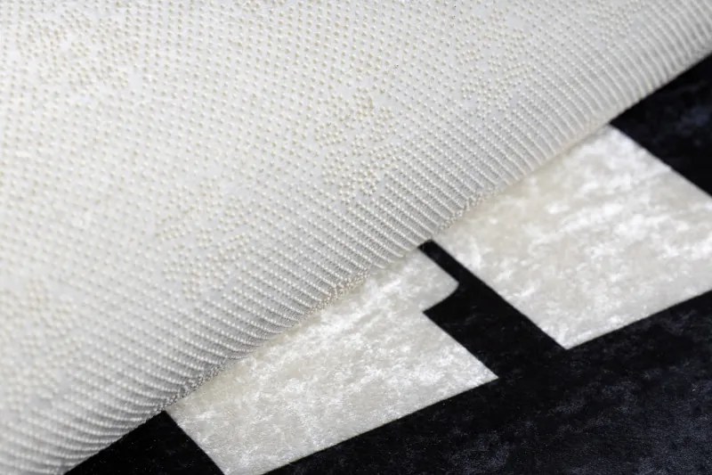 Dywany Łuszczów, Kusový koberec Bambino 2104 Game Over black, 160x220, čiernobiela, chodba / predsieň