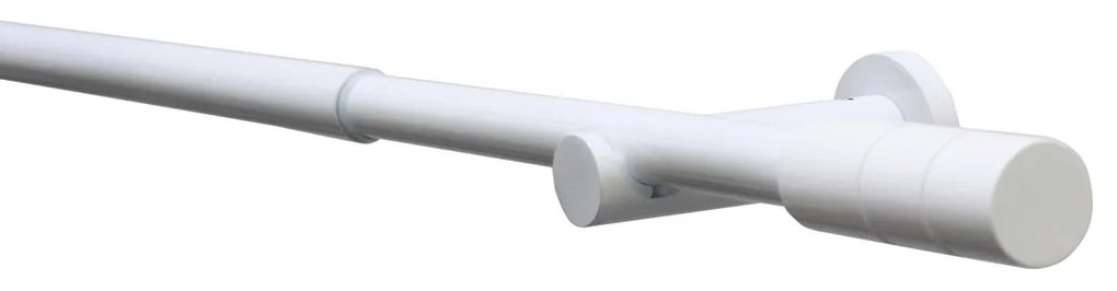 Gardinia Súprava záclonová roztiahnuteľná KRETA 19/16 mm, 120 -210 cm, biela, 120 - 210 cm