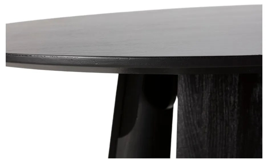 Okrúhly jedálenský stôl s čiernou doskou ø 120 cm Zuri – MOME