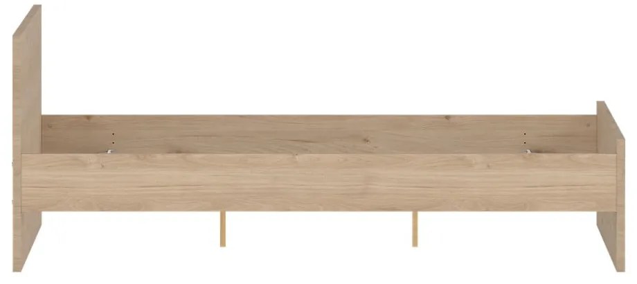 Dvojlôžková posteľ v dekore duba bez roštu 180x200 cm v prírodnej farbe Naia – Tvilum