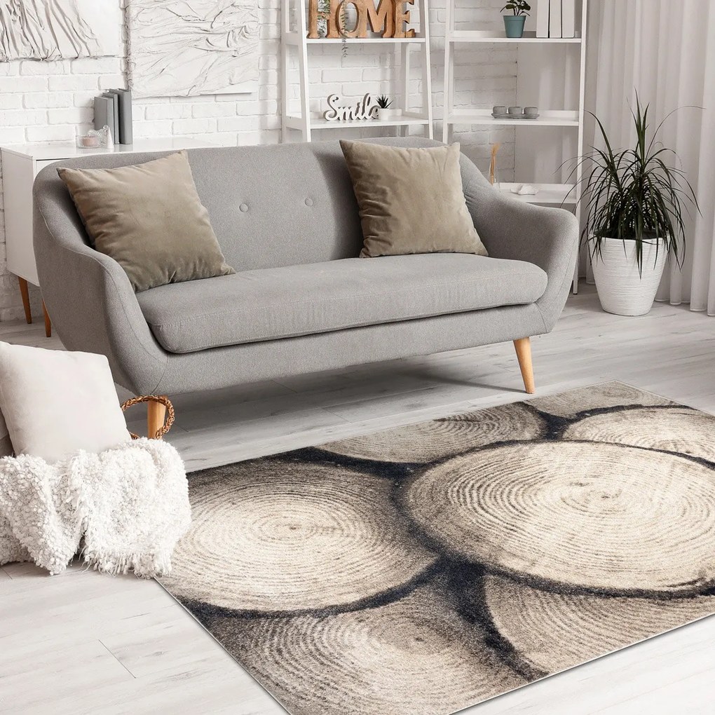 Dywany Łuszczów, Kusový koberec Fusion 9612 cream/beige, 180x270, béžová, kancelária