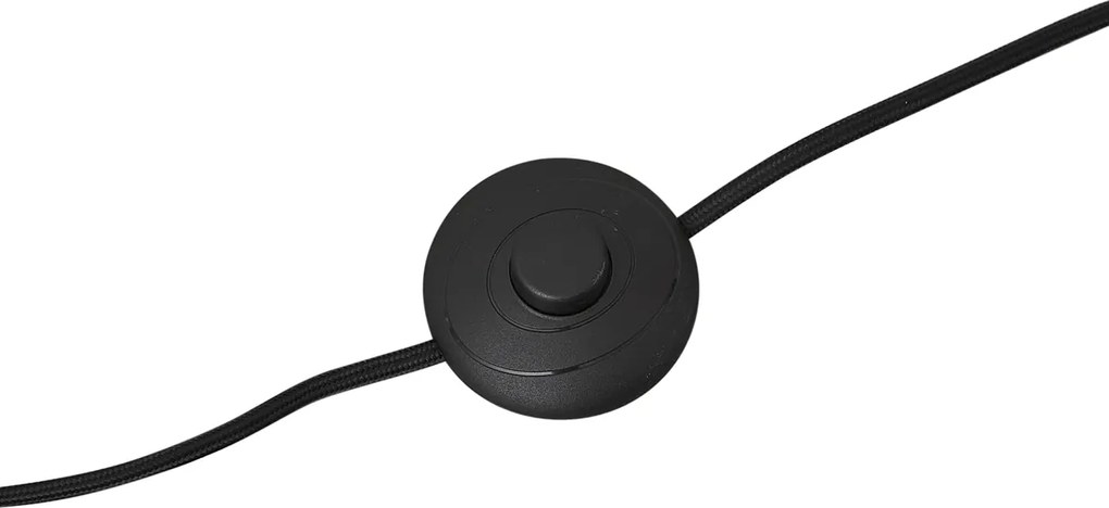 Stojacia lampa s tienidlom 45 cm čierna so zlatým interiérom - Classico