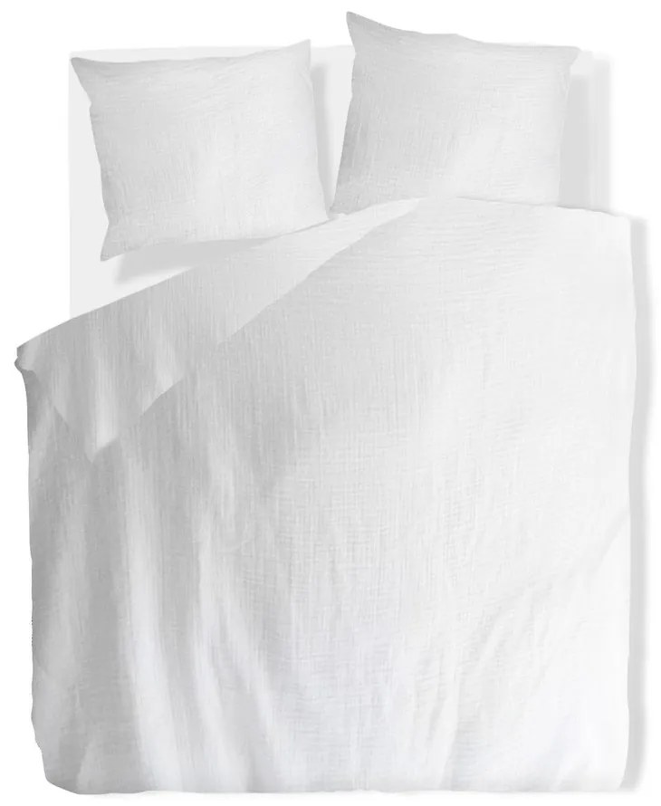 Biele mušelínové obliečky na dvojlôžko 200x200 cm Plain Muslin – Butter Kings