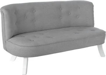 Detská sedačka velvet šedá 17 cm Drevo