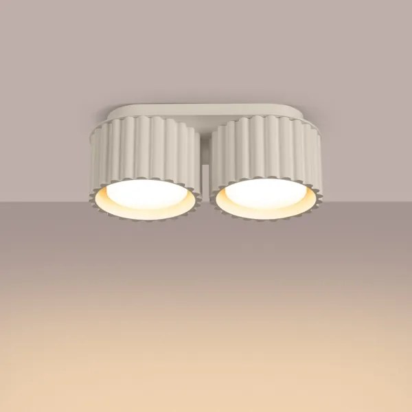 Sollux SL.1793 - Bodové svietidlo AURA 2xGX53/10W/230V krémové