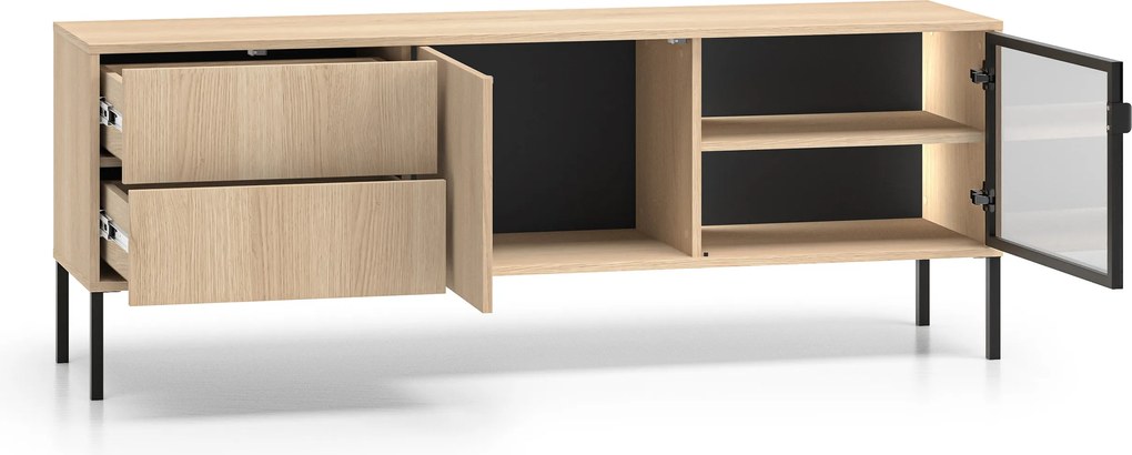 TV stolík Harmona 160 cm s osvetlením - dub lindberg