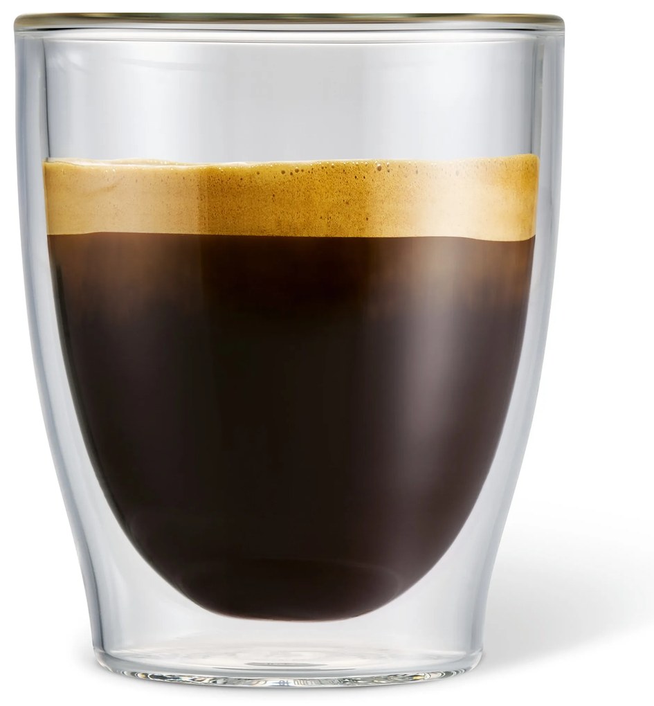 2 dvojstenné poháre na caffè crema