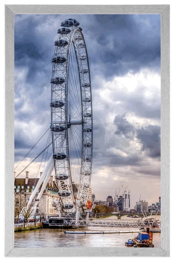 Plagát jedinečný Londýn a rieka Temža - 60x90 silver
