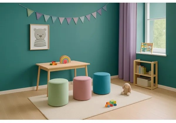 Taburet VEX, priemer 36 cm, ružový