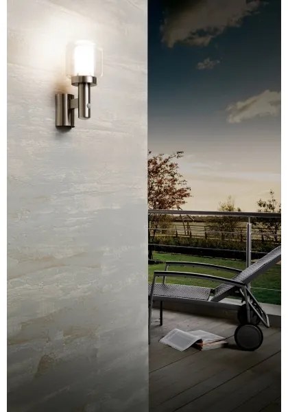 Eglo 95017 - Vonkajšie nástenné svietidlo s čidlom POLIENTO 1xE27/40W