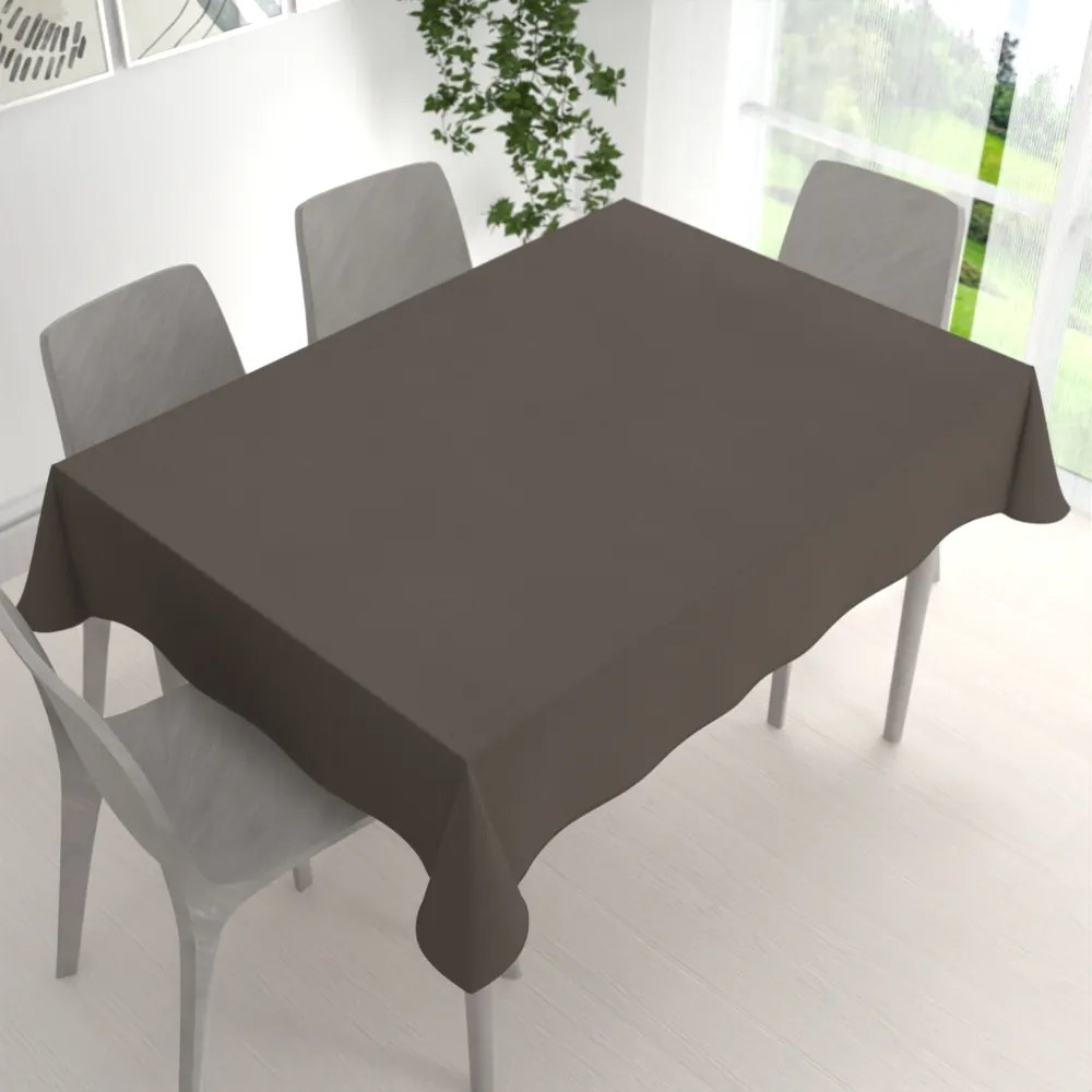 Biante Veľký dekoračný obdĺžnikový obrus BKU-113 Hnedosivý 160x220 cm