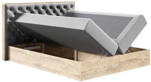 Jednolôžková posteľ 120 cm Lucio 3 (dub wotan + stredná sivá). Vlastná spoľahlivá doprava až k Vám domov. 1122495