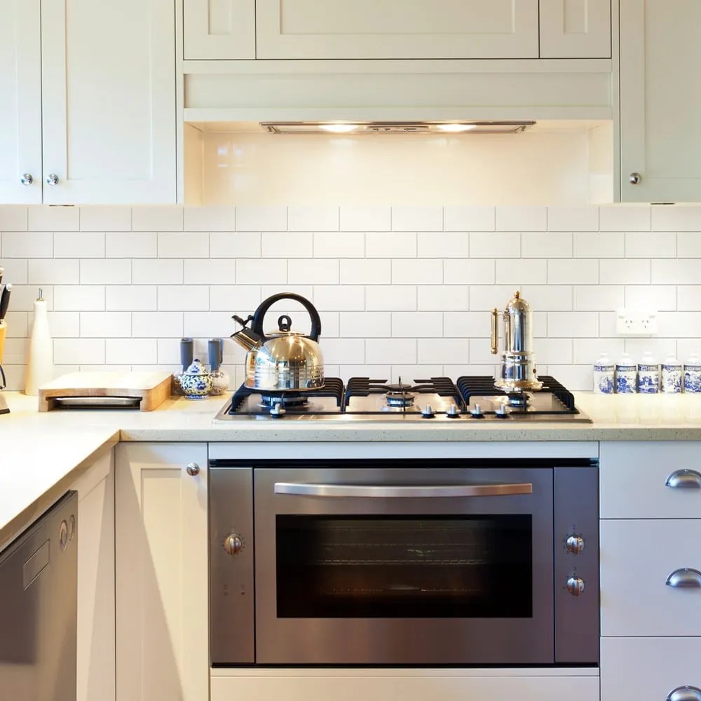 Súprava samolepiek na kachličky 30 ks 20x10 cm Subway Tiles White - Ambiance