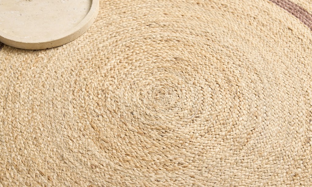 Ručne viazaný kusový koberec Ora J-28 Natural kruh, 200x200 (priemer) kruh, béžová, chodba / predsieň, Diamond Carpets India