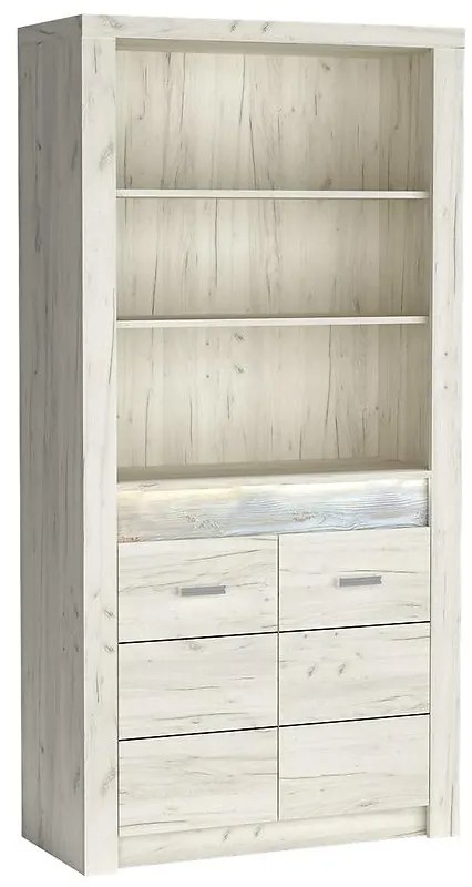 Regál Indianapolis I5 kraft biela