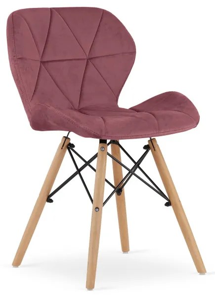 Set dvoch jedálenských stoličiek LAGO tmavo ružové (2ks)