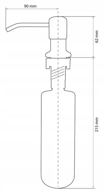 Gamma Simple, dávkovač saponátu pre kuchynský drez 400ml, biela, GMA-DOZ-WH