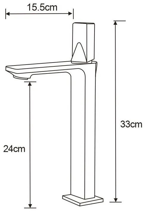 Mexen Crux, vysoká umývadlová batéria, zlatá, 744410-50