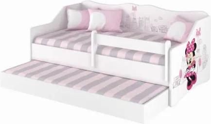 Babyboo Detská posteľ LULU 160 x 80 cm - biela Minnie Paris BabyBoo 111561