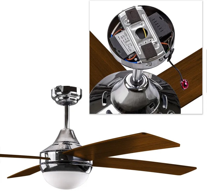 DEMA Stropný ventilátor Granada hnedý