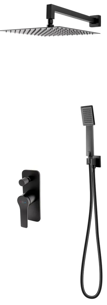 F-Design Seppia, podomietková sprchová sada, čierna matná, FD1-SPA-7PSET-22