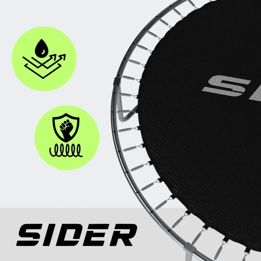 Veľká detská trampolína so sieťou a rebríkom SIDER 12FT  - Ø 374 cm