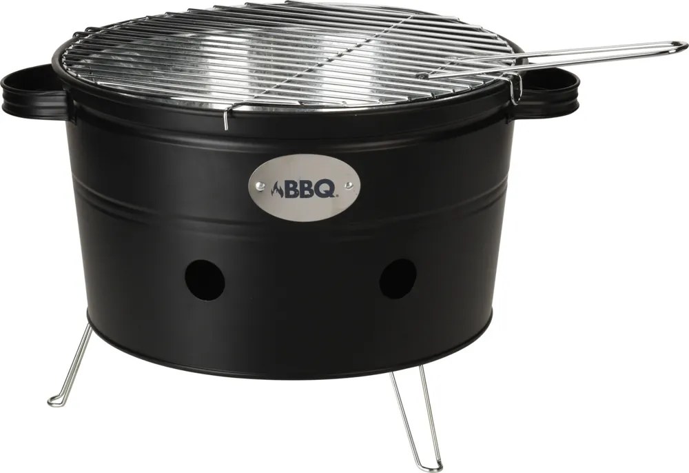 YOKI Prenosný BBQ gril čierny, 34,5 cm