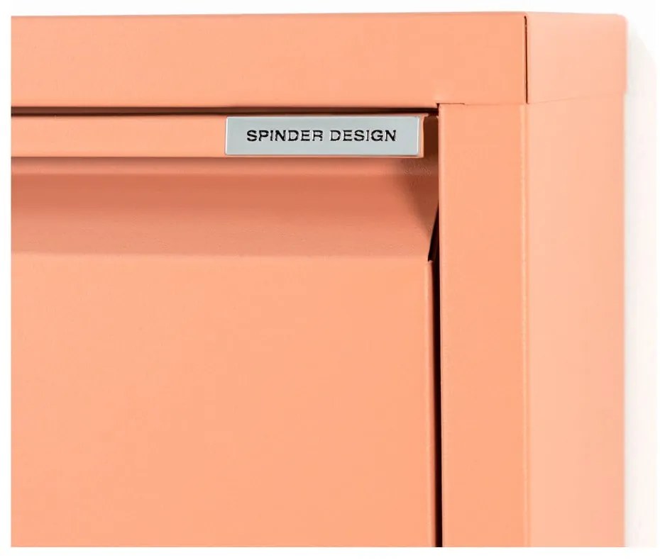 Kovová výklopná skrinka na topánky v lososovej farbe 75x77,5x22,5 cm Billy – Spinder Design