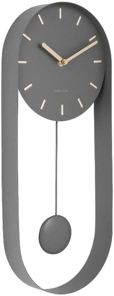 Dizajnové nástenné hodiny Karlsson 5822GY s kyvadlom