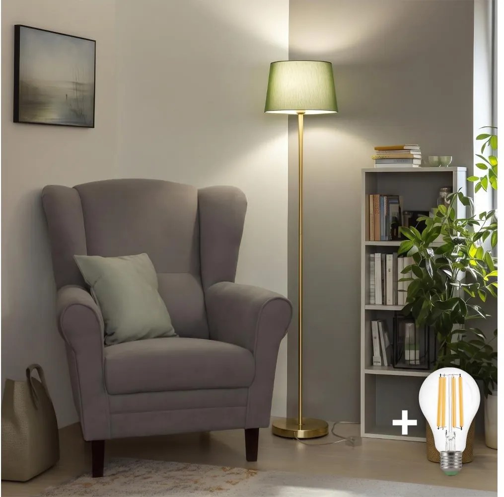 BRILAGI - LED stojacia lampa CERIA 1xE27/20W/230V priemer 30 cm zelená/zlatá